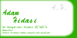 adam hidasi business card